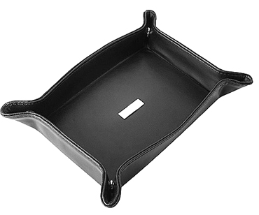 Travel valet tray with snap closure (All Faux)